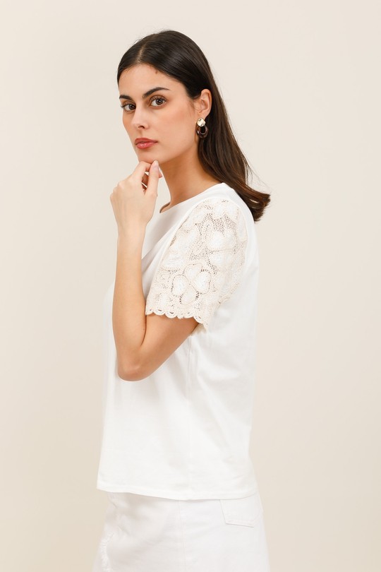 Camisetas Mujer White Nota bene 1681 Efashion Paris