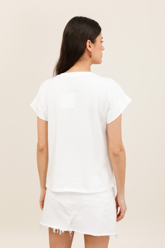 Camisetas Mujer White Nota bene 307 Efashion Paris