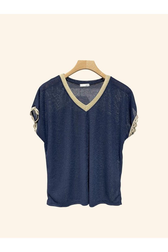 Camisetas Mujer Blue Nota bene 7605 Efashion Paris