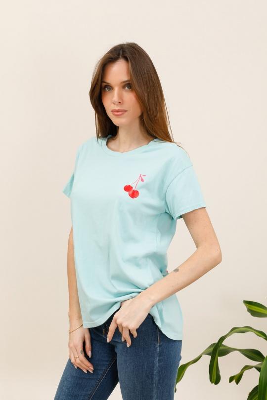 Camisetas Mujer Céladon Nota bene 36452 Efashion Paris