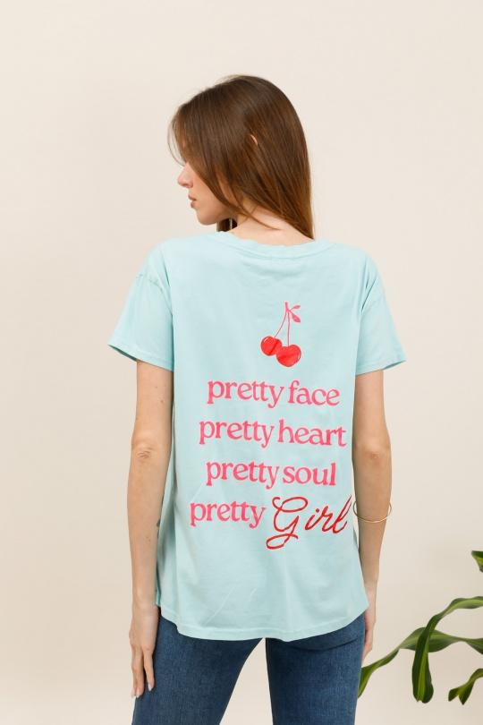 Camisetas Mujer Céladon Nota bene 36452 Efashion Paris