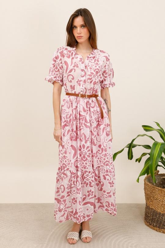 Vestidos largos Mujer Pink Nota bene 72390 Efashion Paris