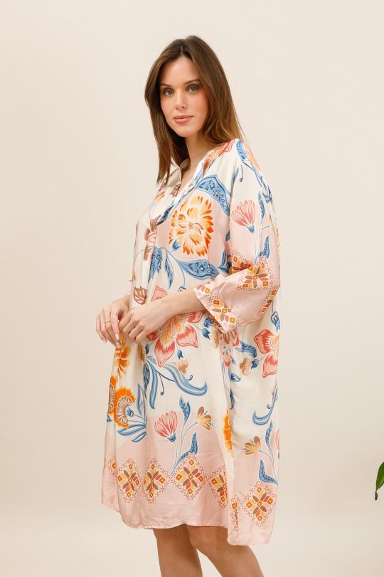 Vestidos a media pierna Mujer Pink Nota bene 34951 Efashion Paris