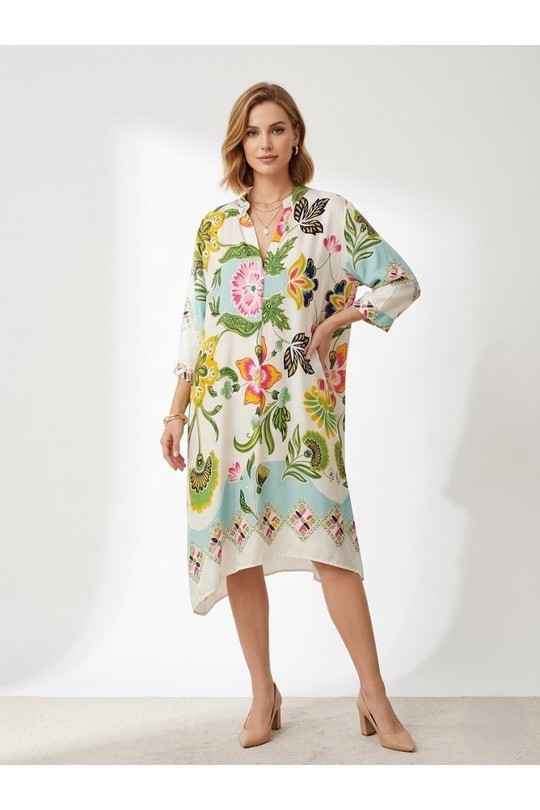 Vestidos a media pierna Mujer Pink Nota bene 34951 Efashion Paris