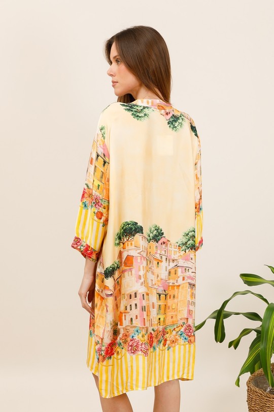 Robes mi-longues Femme Jaune Nota bene 34952 Efashion Paris