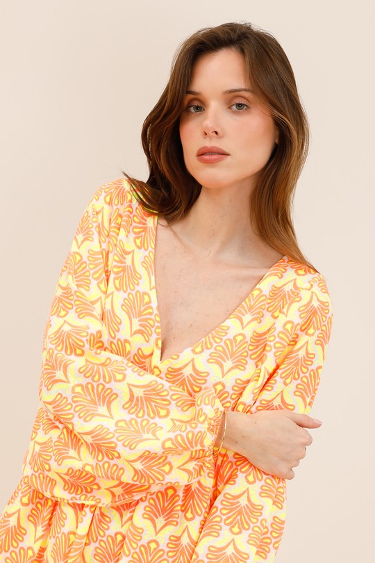 Robes longues Femme Orange Nota bene 26021 Efashion Paris