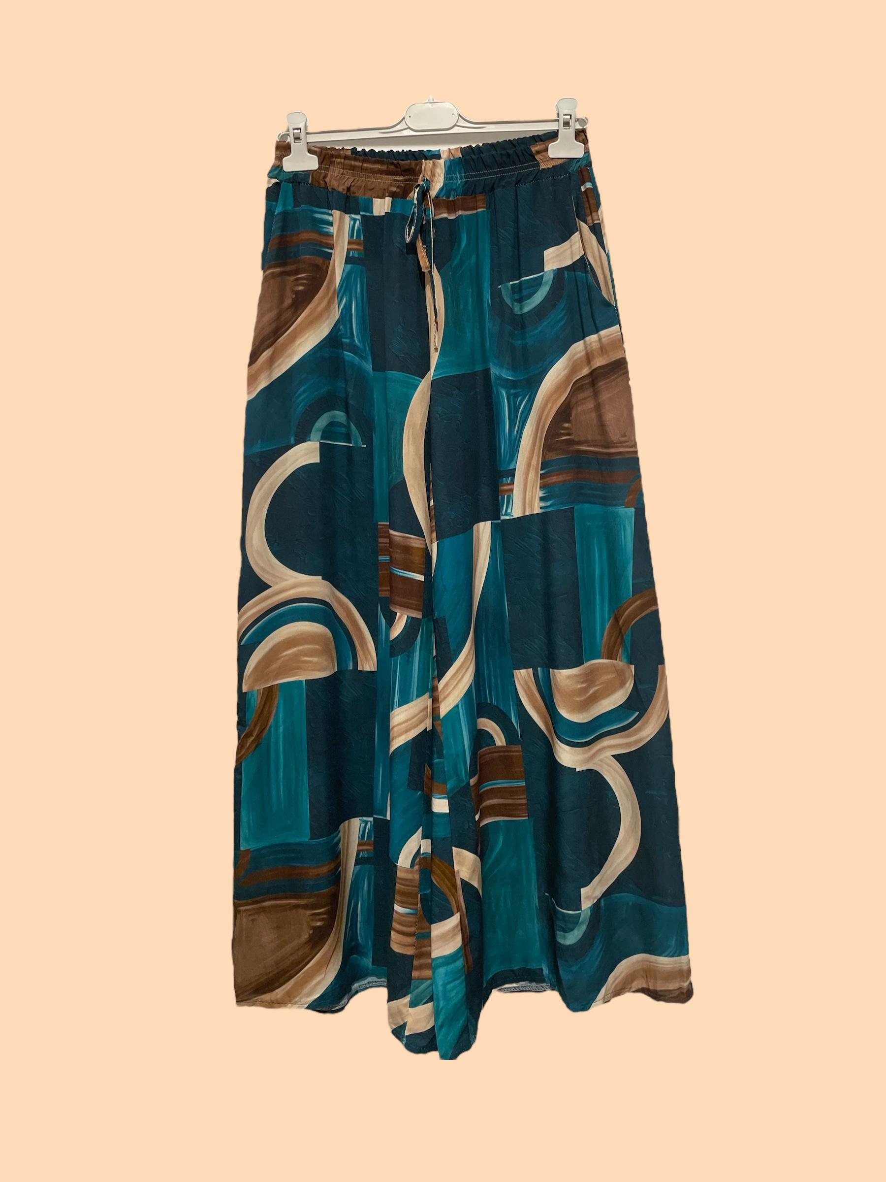 Pantalones Mujer Petrol blue Nota bene 3718P-1 #c Efashion Paris