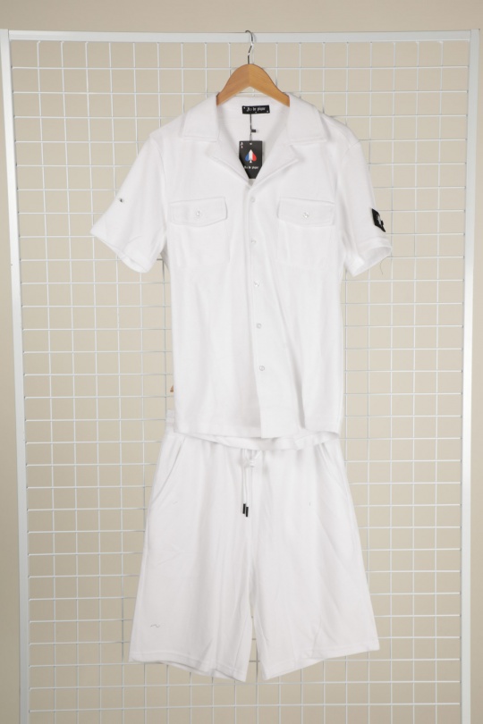 Shorts set Men White BERRYDENIM BJ034 Efashion Paris