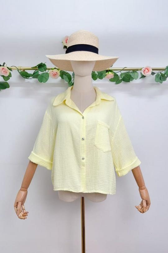Shirts Women Light yellow SAISON DU VENT 9735GC Efashion Paris
