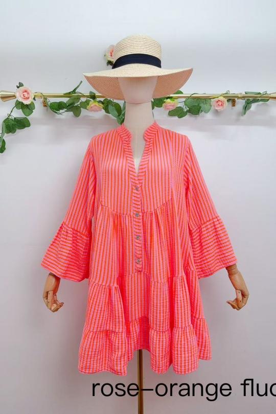 Short dresses Women Orange SAISON DU VENT 9802-25A Efashion Paris