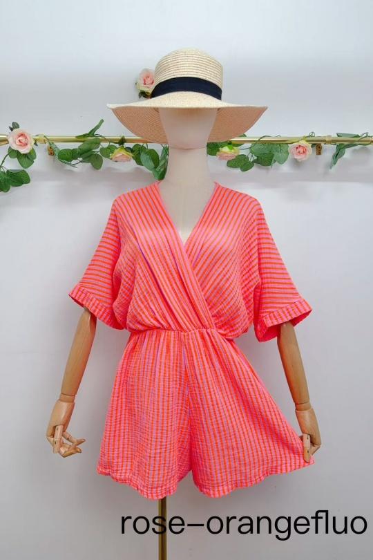 Combinaisons Femme Orange SAISON DU VENT 2687-1 Efashion Paris