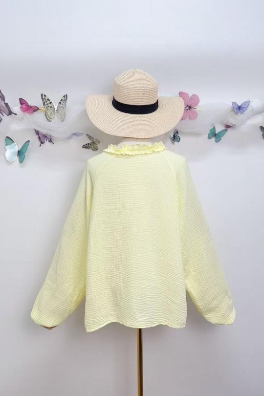 Tops Femme Jaune clair SAISON DU VENT 2632 Efashion Paris