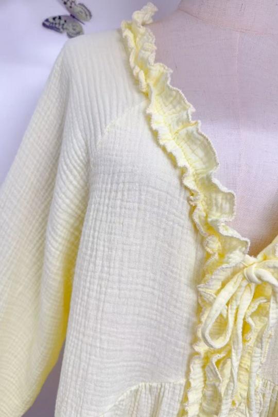 Tops Femme Jaune clair SAISON DU VENT 2632 Efashion Paris