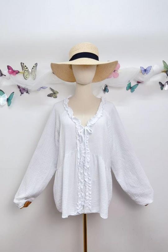 Tops Femme Jaune clair SAISON DU VENT 2632 Efashion Paris