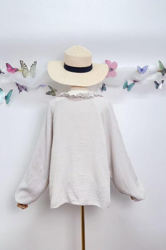 Tops Femme Jaune clair SAISON DU VENT 2632 Efashion Paris