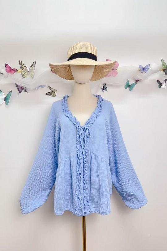 Tops Femme Jaune clair SAISON DU VENT 2632 Efashion Paris