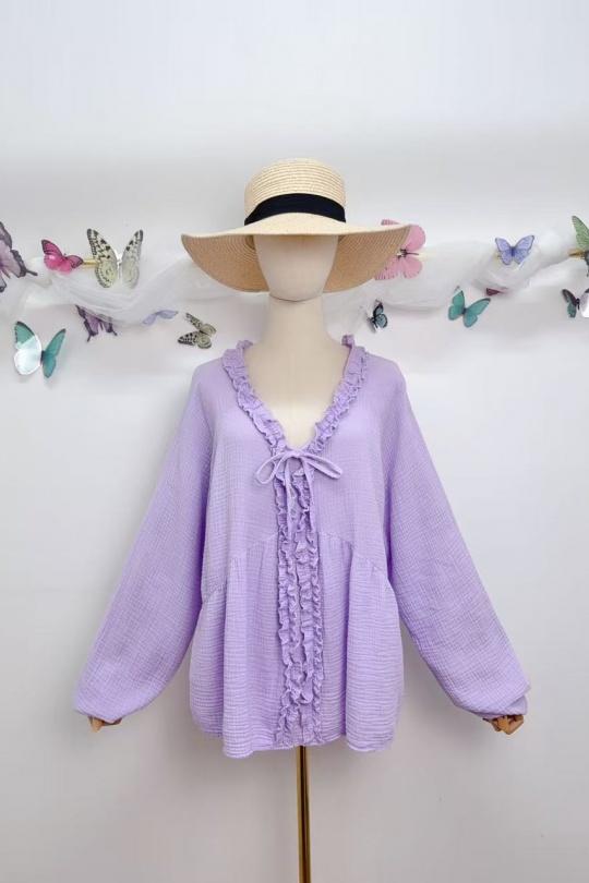 Tops Femme Jaune clair SAISON DU VENT 2632 Efashion Paris