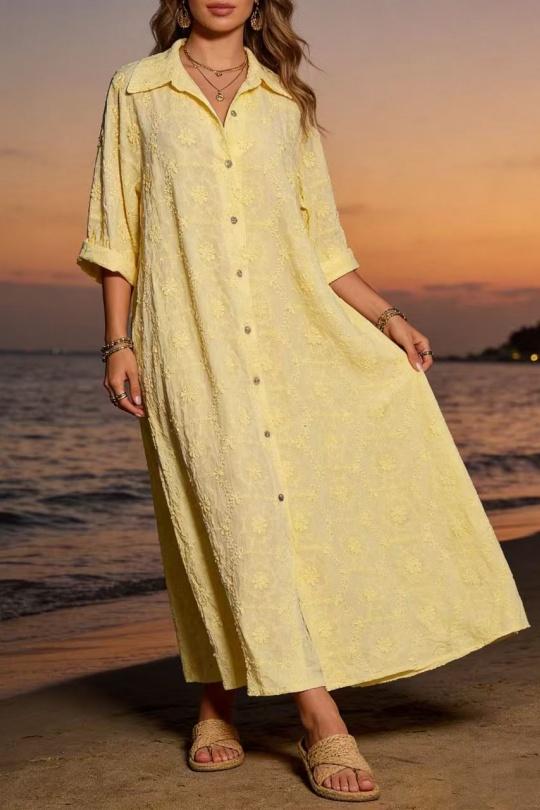 Robes longues Femme Jaune SAISON DU VENT 2508BROD Efashion Paris