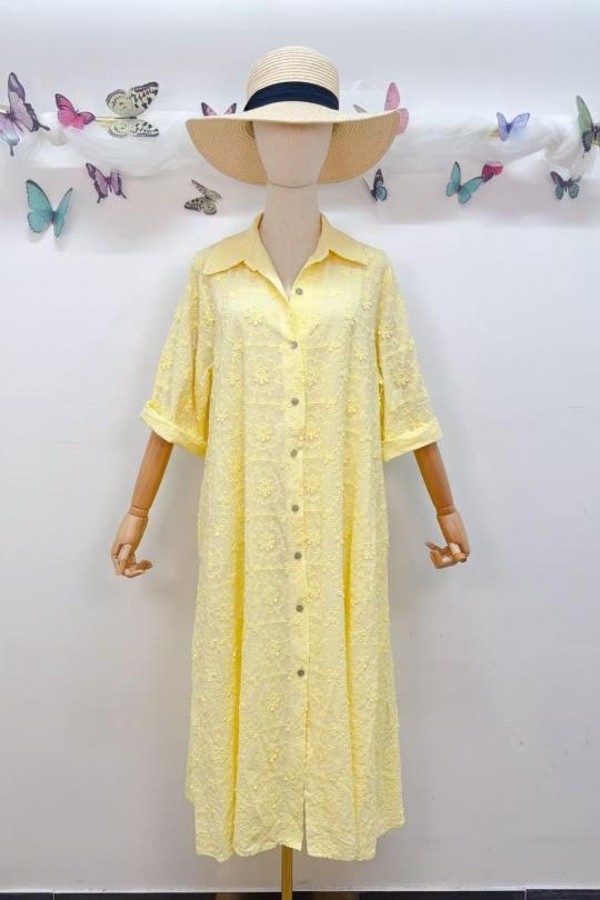 Robes longues Femme Jaune SAISON DU VENT 2508BROD Efashion Paris