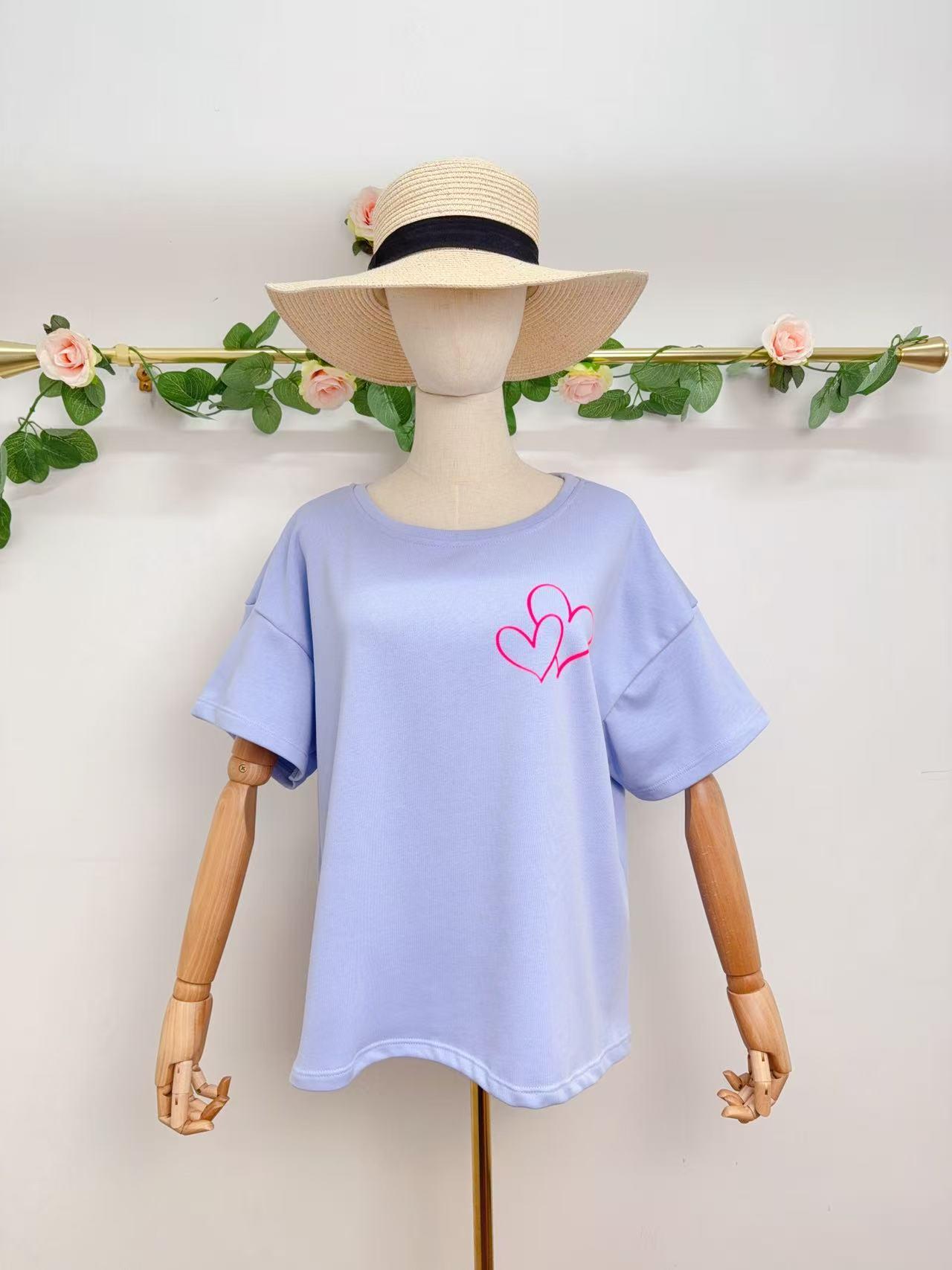 T-shirts Femme Bleu ciel SAISON DU VENT 9660 #c Efashion Paris