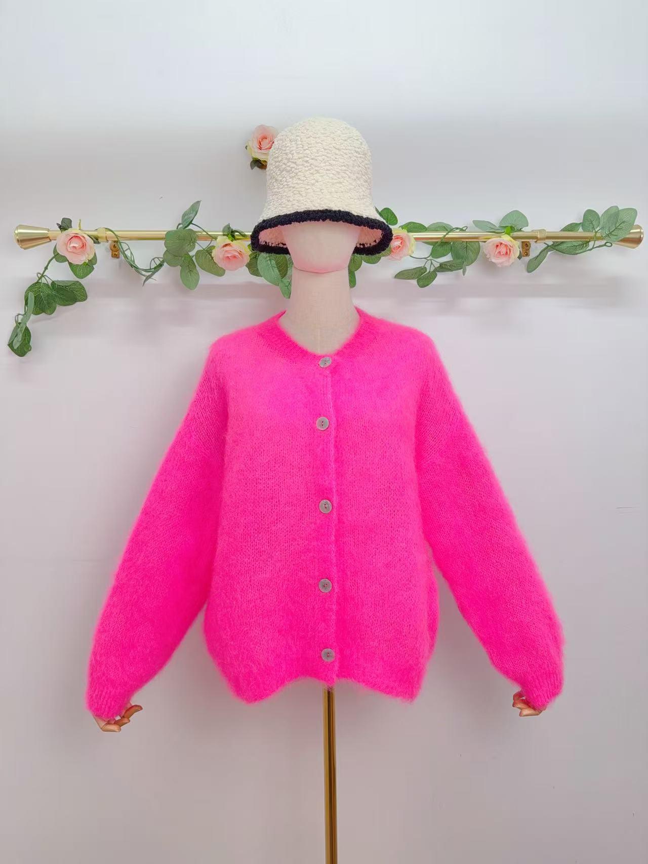 Gilets Femme Rose fluo SAISON DU VENT 28018 #c Efashion Paris
