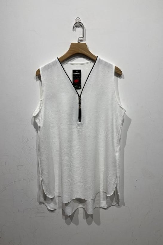 Débardeurs Femme Blanc BELLE FA 5806-3 Efashion Paris