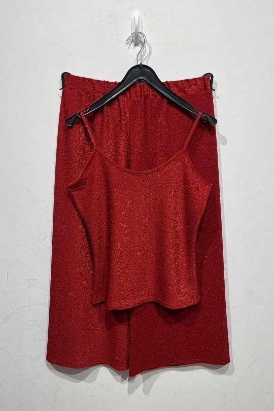 Ensembles Femme Rouge BELLE FA 802_6 Efashion Paris