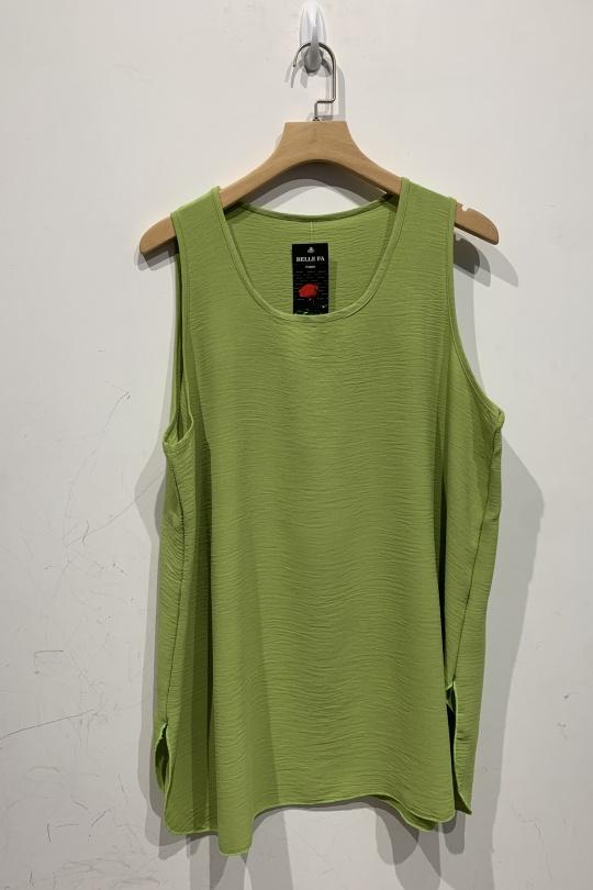 Débardeurs Femme Vert pomme BELLE FA 58106 Efashion Paris