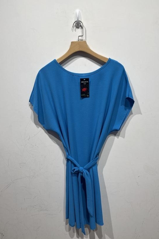 Robes courtes Femme bleu cyan BELLE FA 5876-305 Efashion Paris