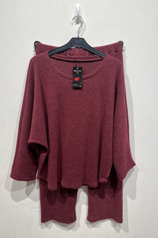 Conjuntos Mujer Burgundy BELLE FA 803-22 Efashion Paris