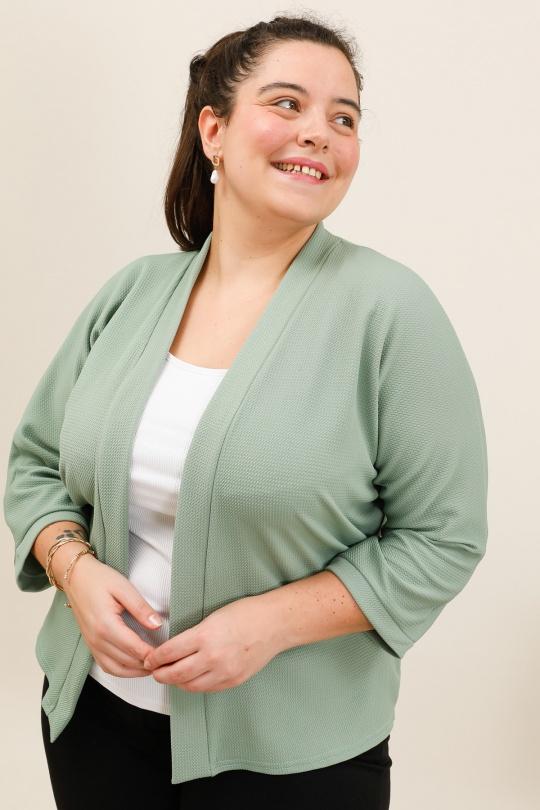 Gilets Femme Vert d eau BELLE FA 2688-10 Efashion Paris