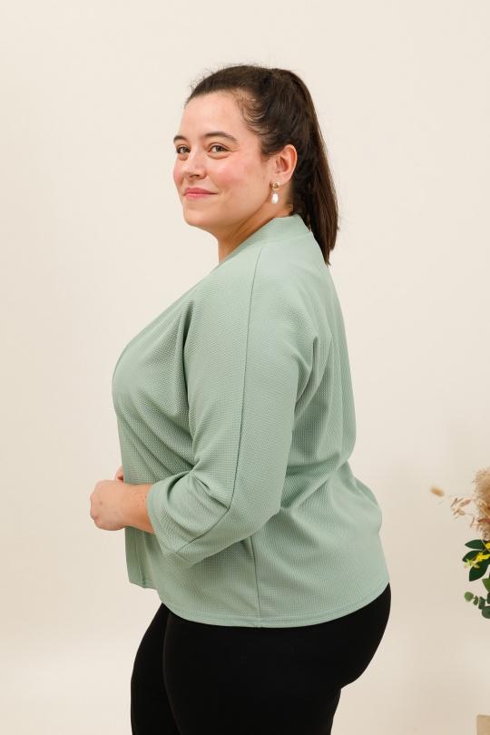 Gilets Femme Vert d eau BELLE FA 2688-10 Efashion Paris