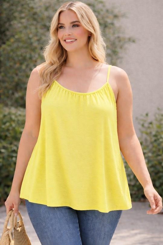 Débardeurs Femme Jaune BELLE FA 58835 Efashion Paris