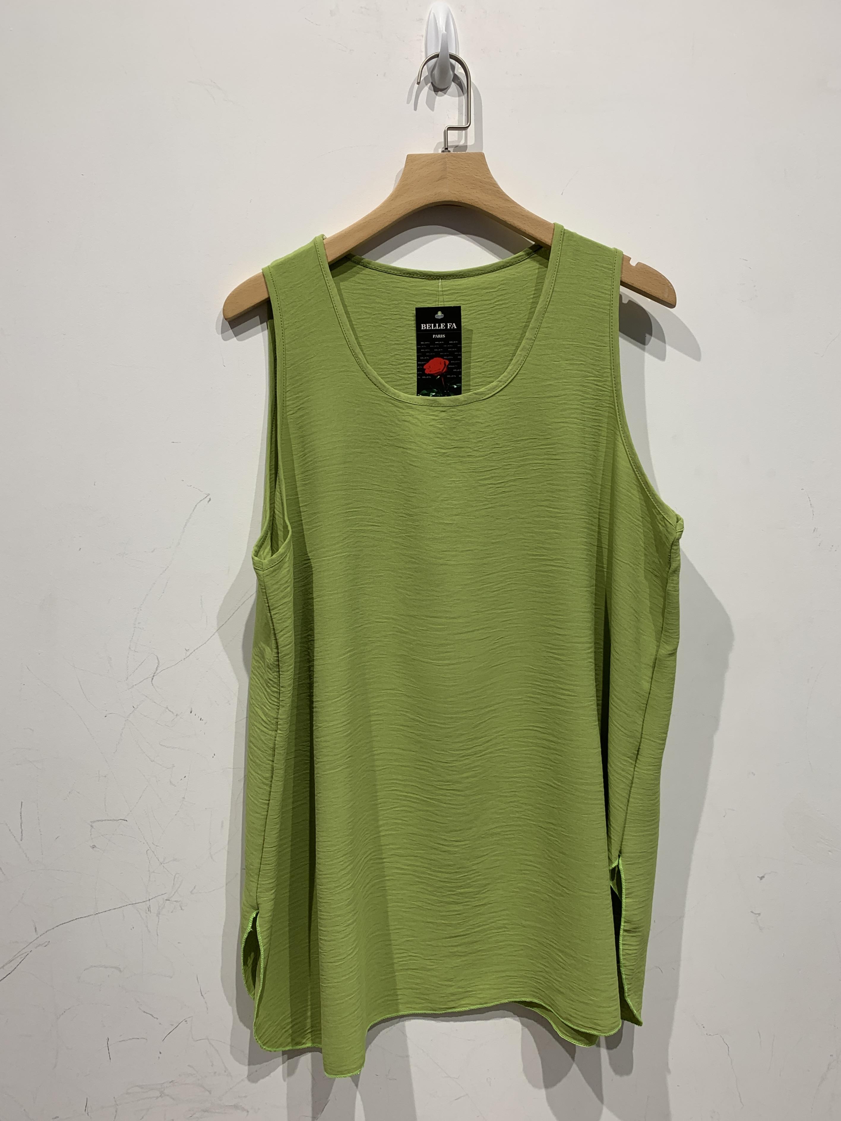 Débardeurs Femme Vert pomme BELLE FA 58106 #c Efashion Paris