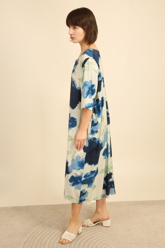 Robes longues Femme Bleu Bella Blue P155-R216 Efashion Paris