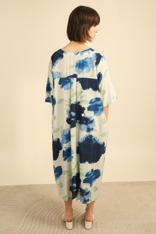 Robes longues Femme Bleu Bella Blue P155-R216 Efashion Paris