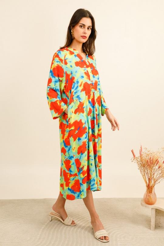 Robes longues Femme Orange Bella Blue P170-R231B Efashion Paris