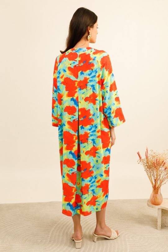 Robes longues Femme Orange Bella Blue P170-R231B Efashion Paris