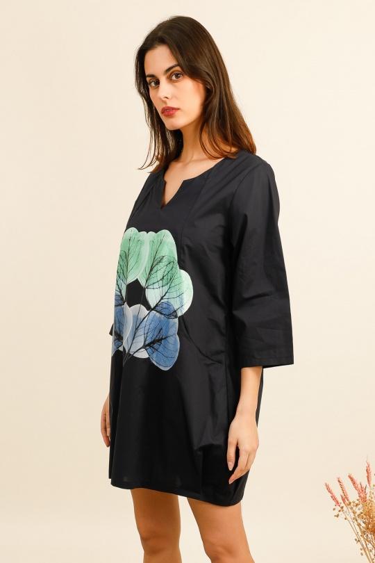 Robes courtes Femme Blanc Bella Blue D615-A012 Efashion Paris