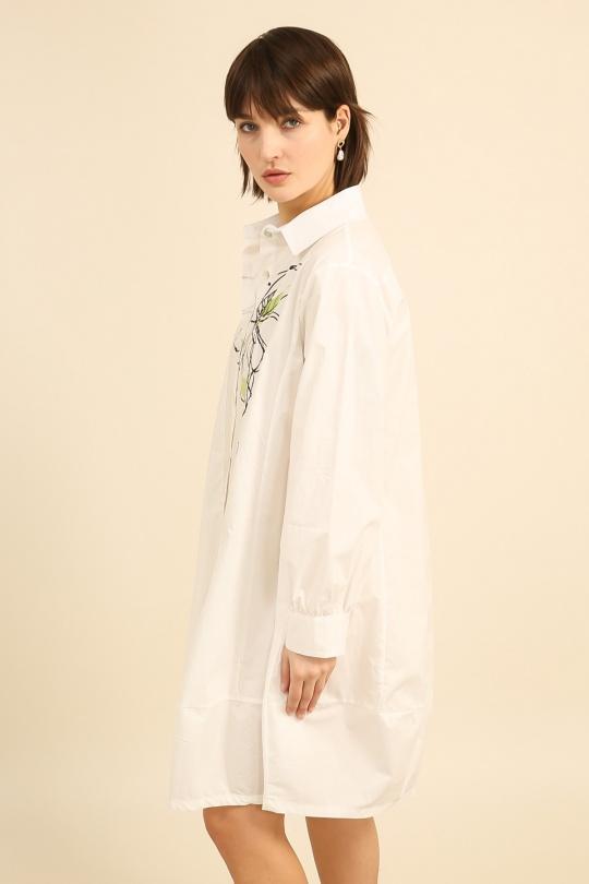 Robes courtes Femme Blanc Bella Blue D616-H3638 Efashion Paris