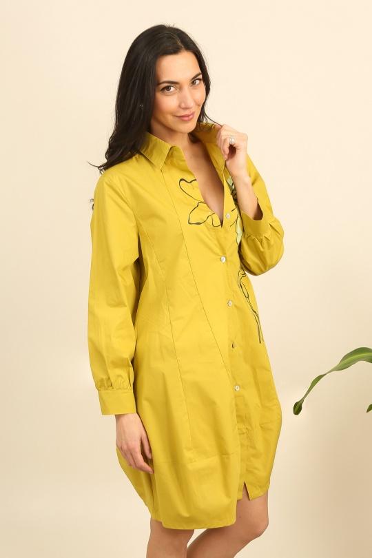 Robes courtes Femme Blanc Bella Blue D616-H3638 Efashion Paris