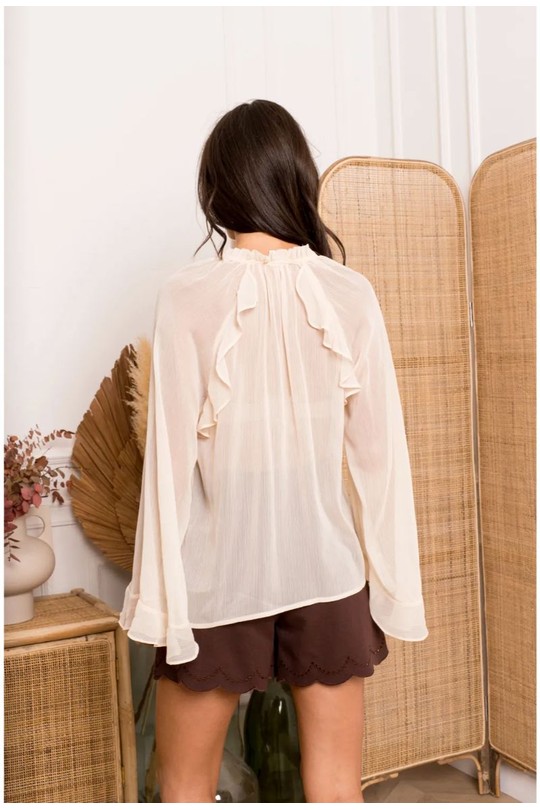 Blouses Femme Beige KILKY ZP1093 Efashion Paris