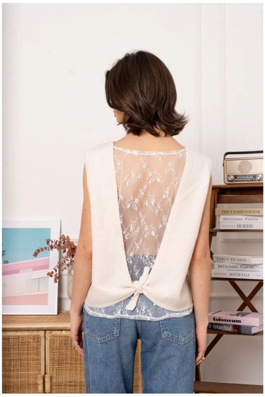 Tops Femme Bleu ciel KILKY YP2032 Efashion Paris