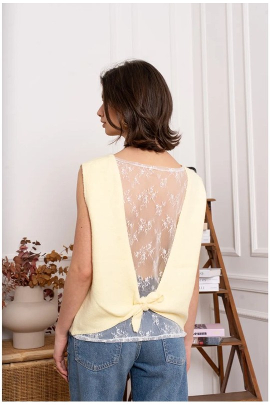 Tops Femme Bleu ciel KILKY YP2032 Efashion Paris