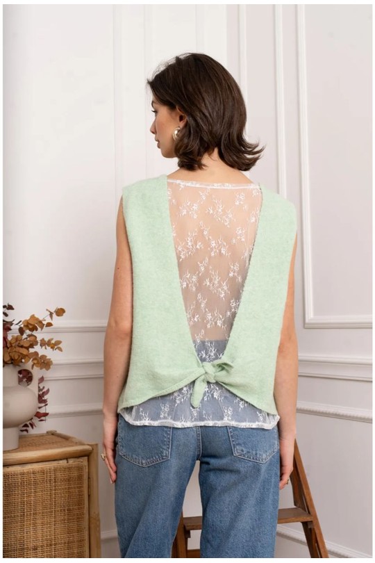 Tops Femme Bleu ciel KILKY YP2032 Efashion Paris