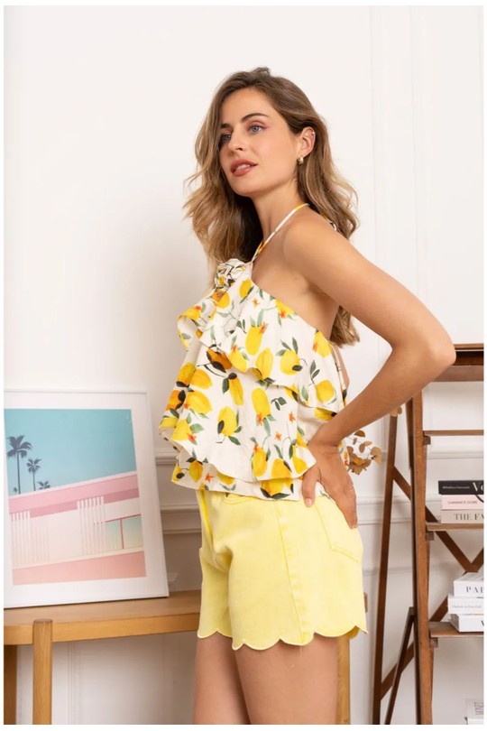 Tops Femme Jaune KILKY ZP1065 Efashion Paris