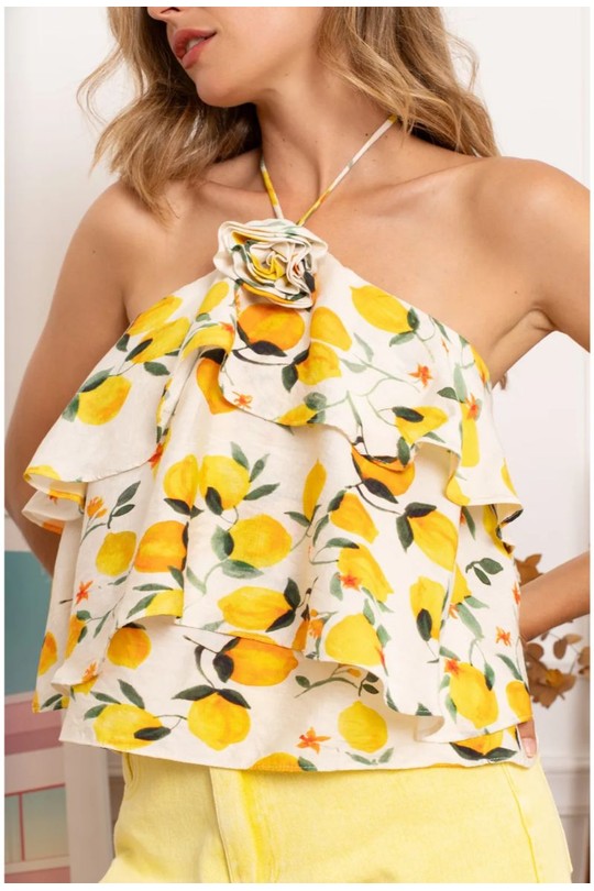 Tops Femme Jaune KILKY ZP1065 Efashion Paris