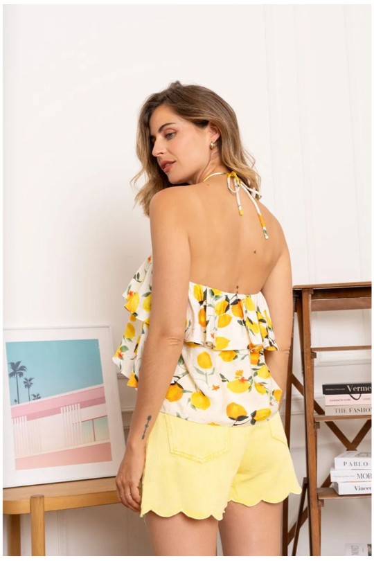 Tops Femme Jaune KILKY ZP1065 Efashion Paris