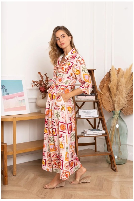 Robes longues Femme Rose KILKY ZP1049 Efashion Paris