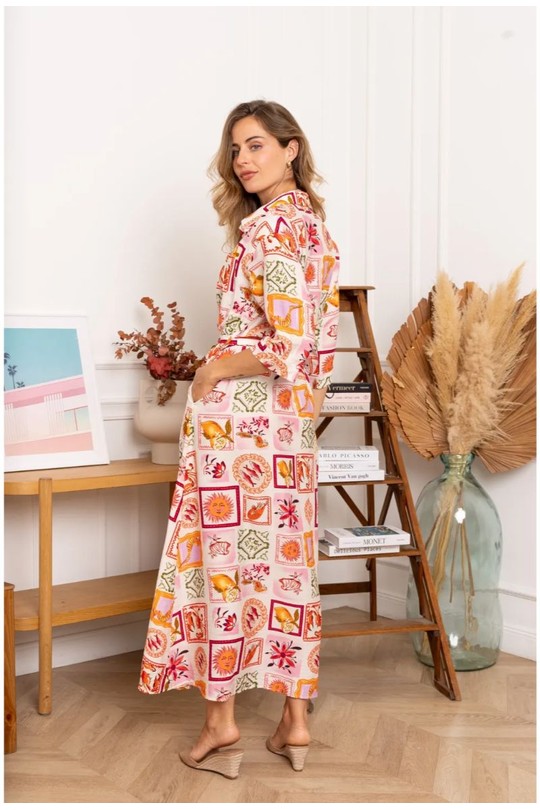 Robes longues Femme Rose KILKY ZP1049 Efashion Paris